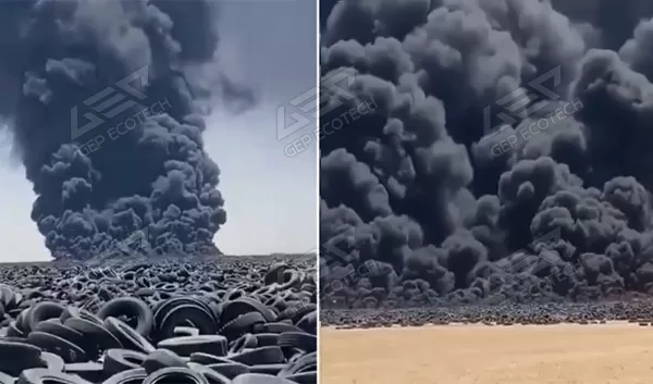 The world's largest waste tire dump on fire, in addition to the pile, Gep has a great trick!