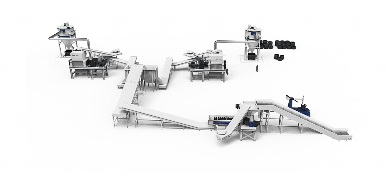 Waste Tire Pyrolysis Pretreatment Process