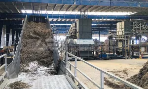 How is the biomass shredder line working?