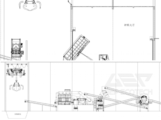 Domestic waste to RDF production plant