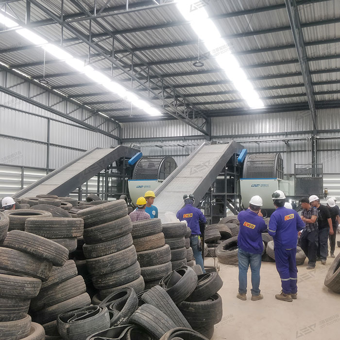 tire shredding recycling p