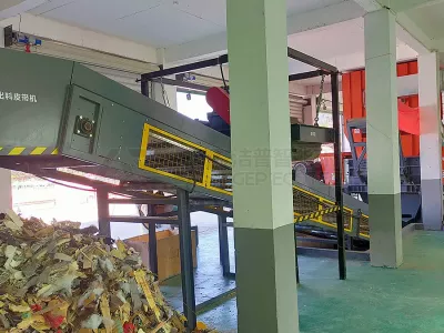 Twin Shaft Industrial Shredder Output Particle Size