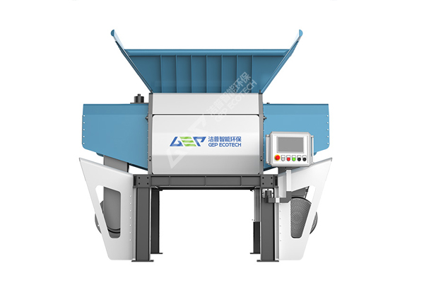Shredder for light material above the screen in waste recycling
