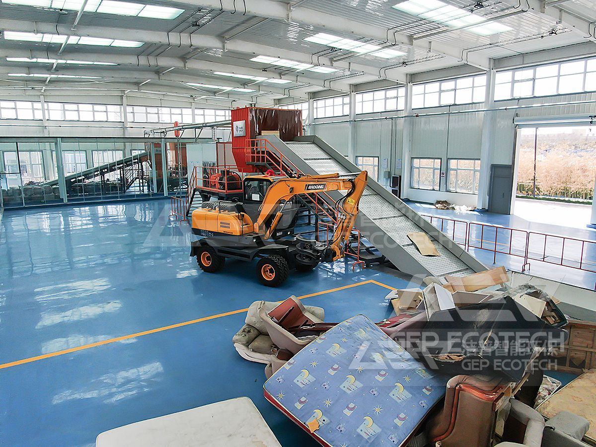 Bulky waste recycling line in Chongqing  GEP ECOTECH