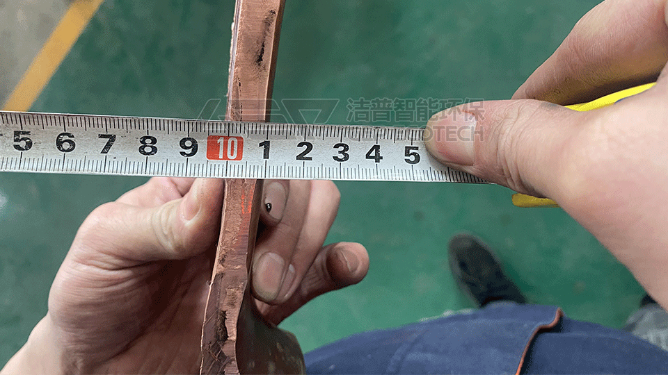 Twin Shaft Shredder to Cut 10MM Thick Copper Plates