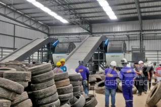 Waste Tire Shredding and Cracking Project in Southeast Asia