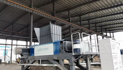 double shaft shredder for biomass