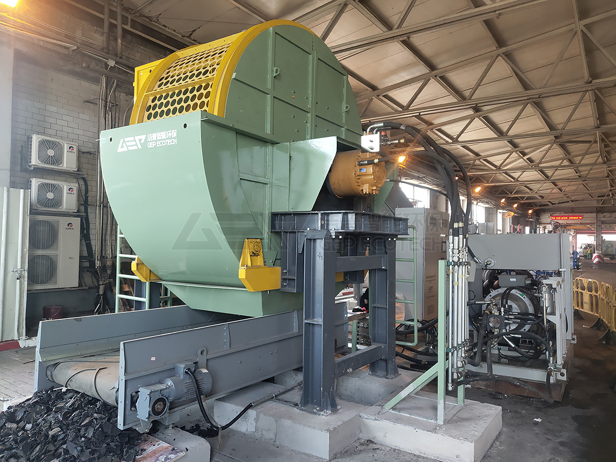 Waste tire recycling and disposal system makes waste tire "reborn"