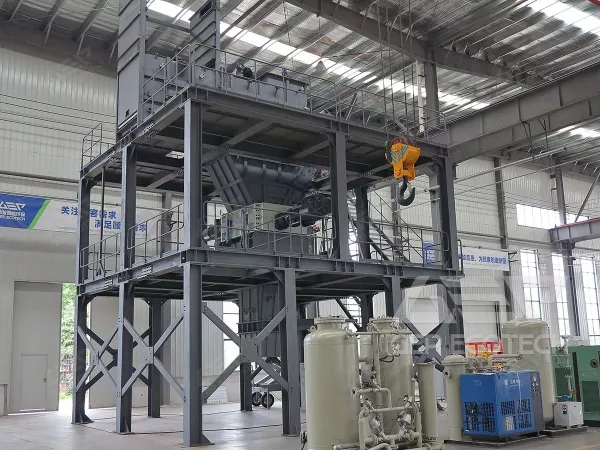 tower type hazardous waste crushing system