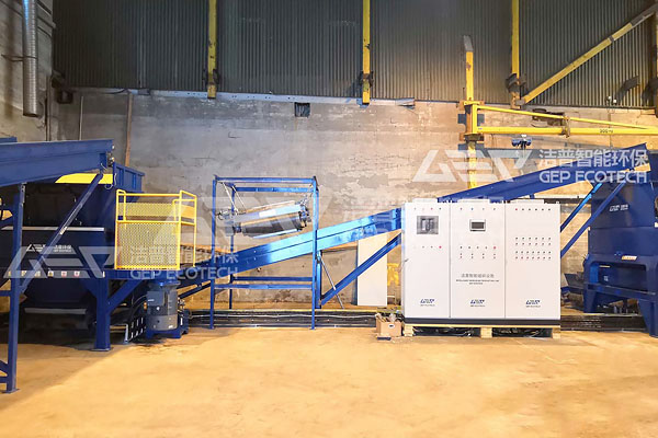 Plastic shredding line project in Europe