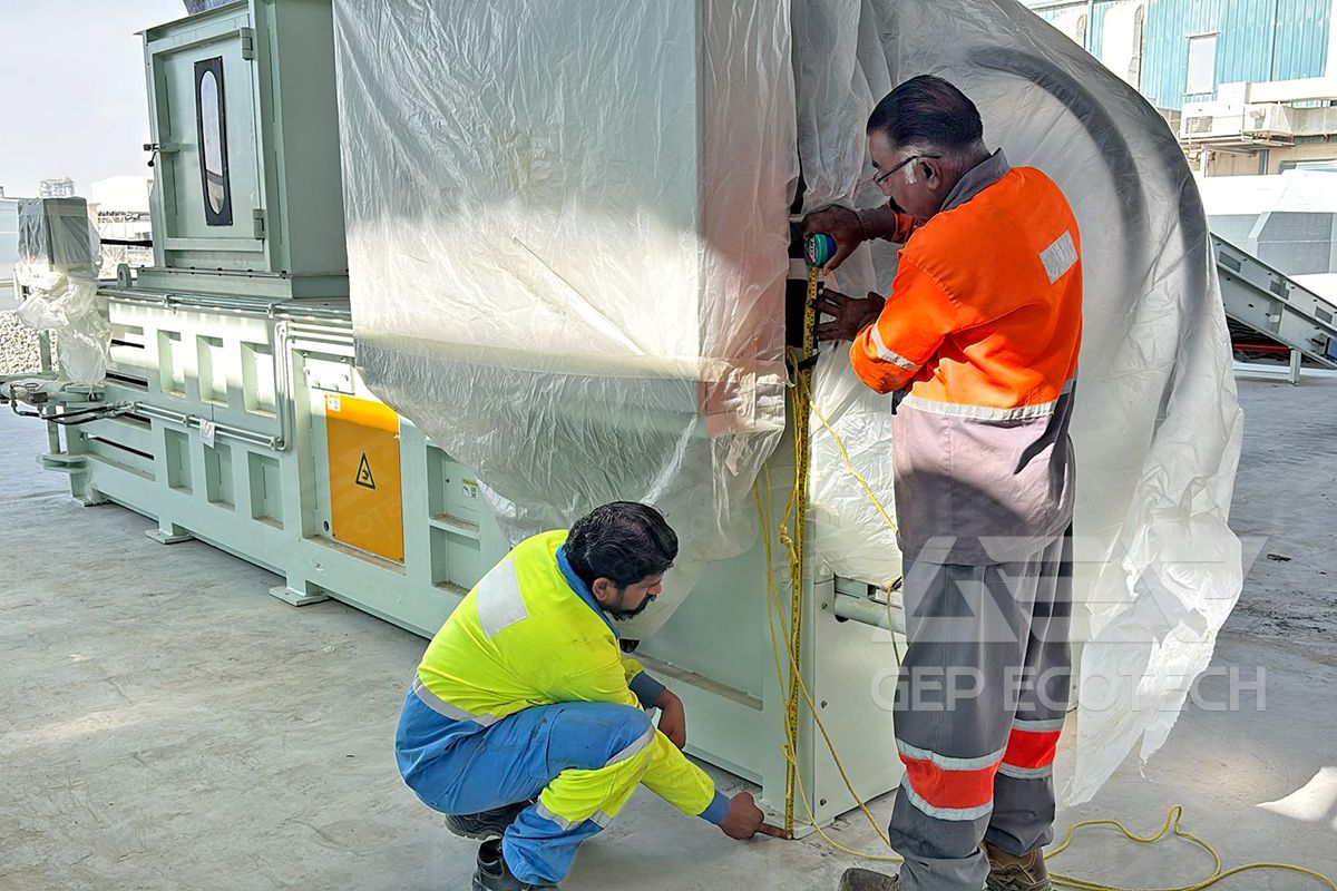 100 Tons/Month MSW Recyclables Baling Project in the Middle East