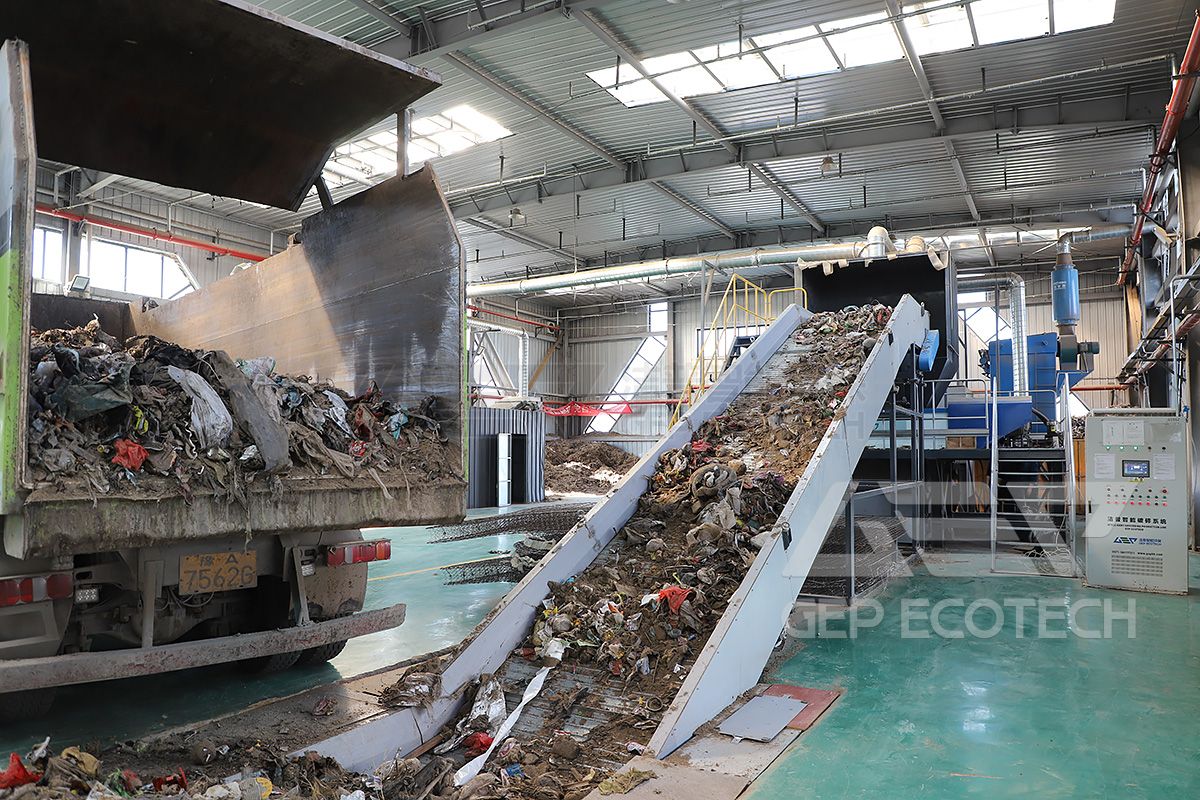 Landfill MSW sorting plant