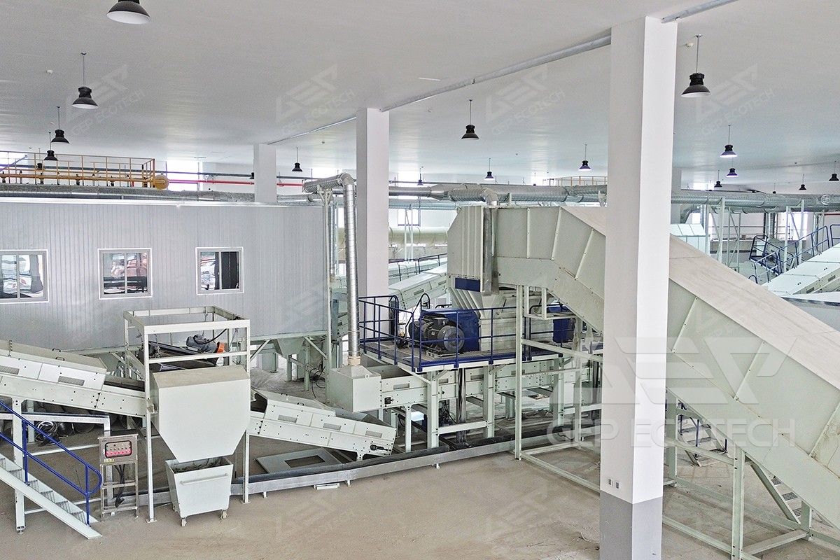 Waste shredding line Waste shredding line