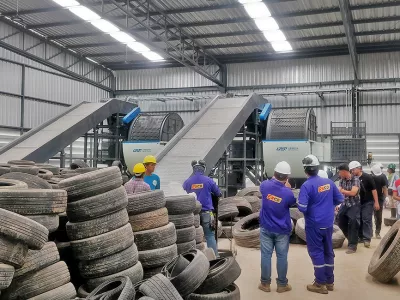 Waste Tire Shredding & Recycling System