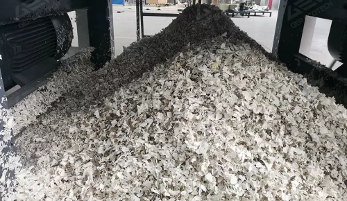 Single Shaft Industrial Insulation Paper Waste Shredding Machine with Upper Feed