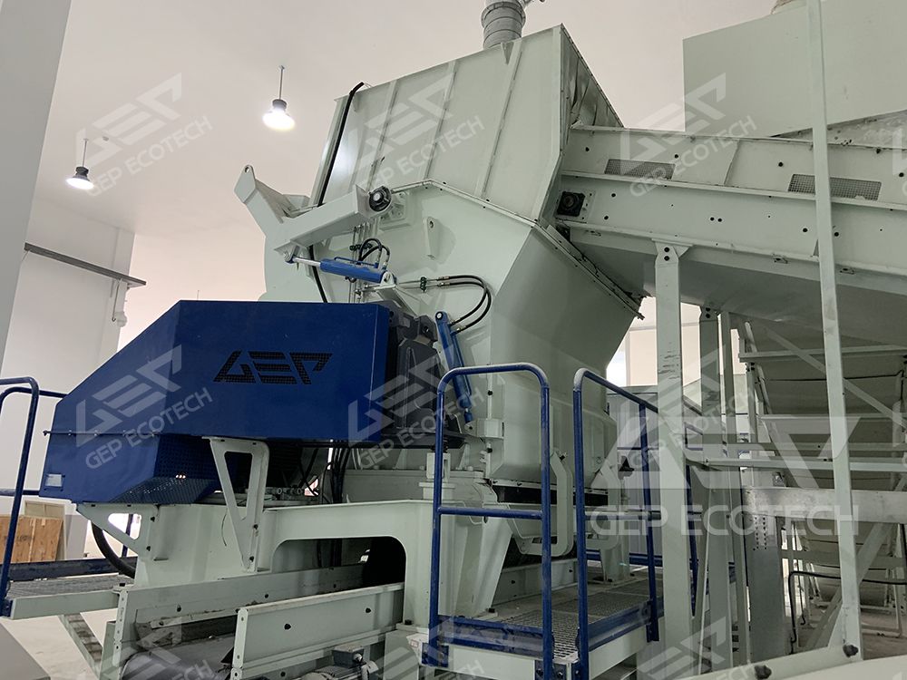 GSE-3 Series Single Shaft Shredder in MSW Recycling Line GSE-3 Series Single Shaft Shredder in MSW Recycling Line