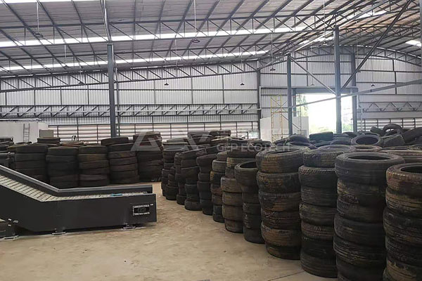 What material can be recycled from waste tire?