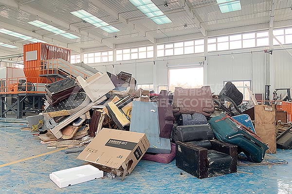 Bulky waste shredding line for sale