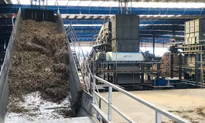 A powerful stationary biomass shredder machine factory