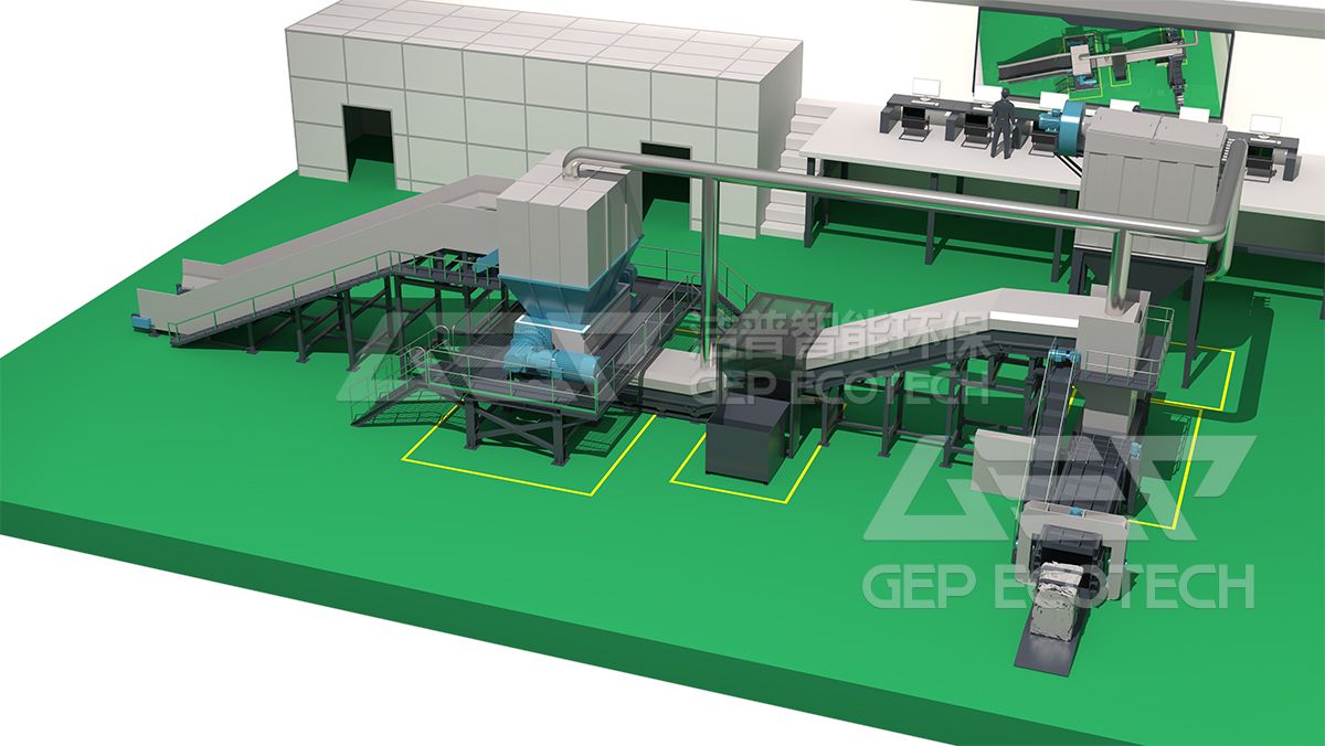 bulky waste alternative fuel preparation system