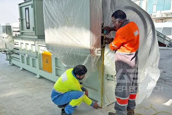 100 Tons/Month MSW Recyclables Baling Project in the Middle East