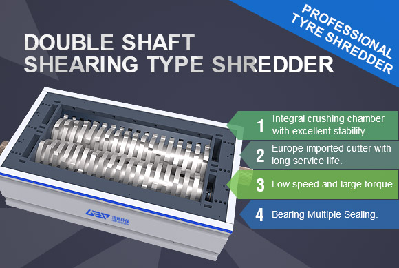 Two shaft shearing type shredder
