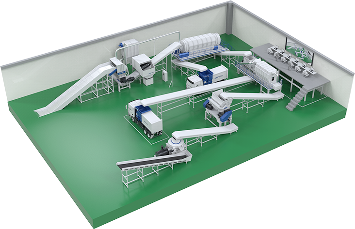 Municipal Solid Waste to RDF/SRF Processing System