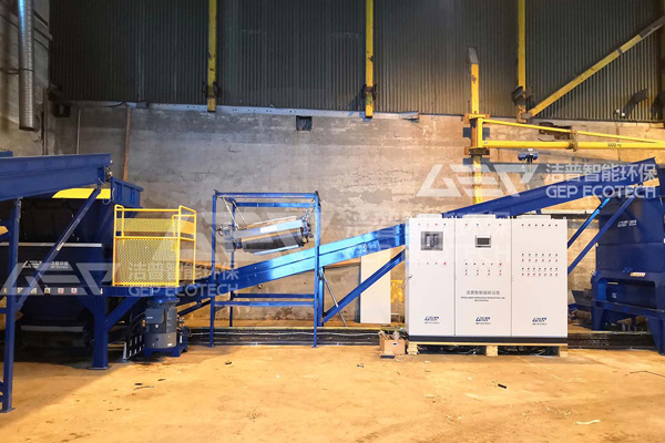GEP intelligent plastic shredding production line took trial operation successfully in Europe