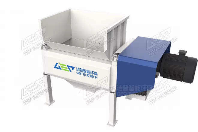 Wet waste shredder machine