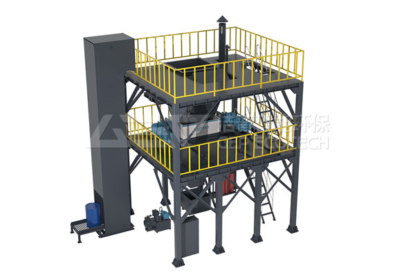 Tower type industrial crusher machine for hazardous waste