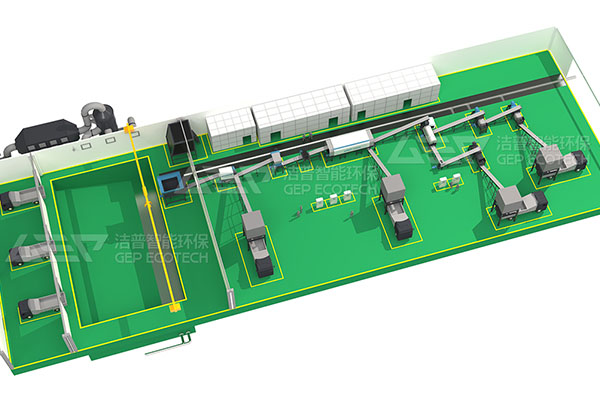 Organic fine separator used in food waste recycling