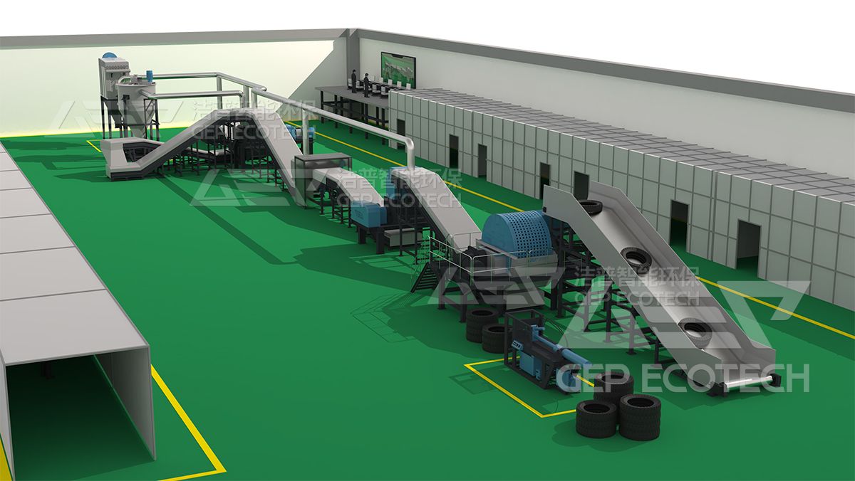 GEP ECOTECH Waste Tire Rubber Granule Production Line