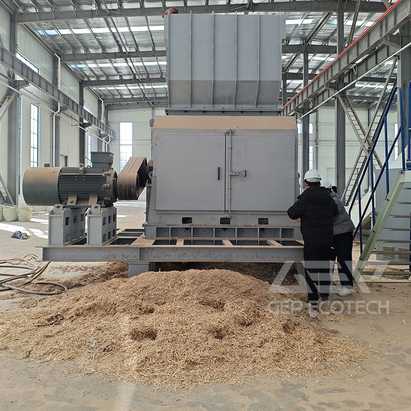 Shredding & Briquetting Equipment for Wetland Biomass Processing
