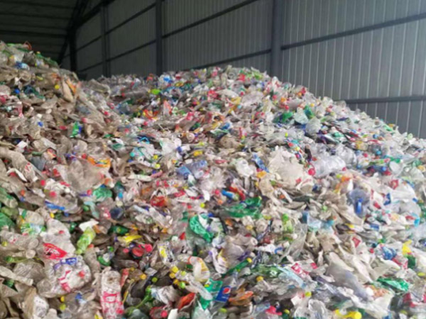 GEP Intelligent plastic waste disposal production line helps waste plastic bottles transform into recycled polyester fiber