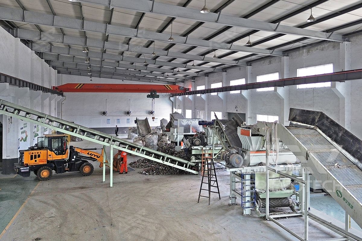 GD Double-shaft Shredder in Industrial Waste SRF Production Line 
