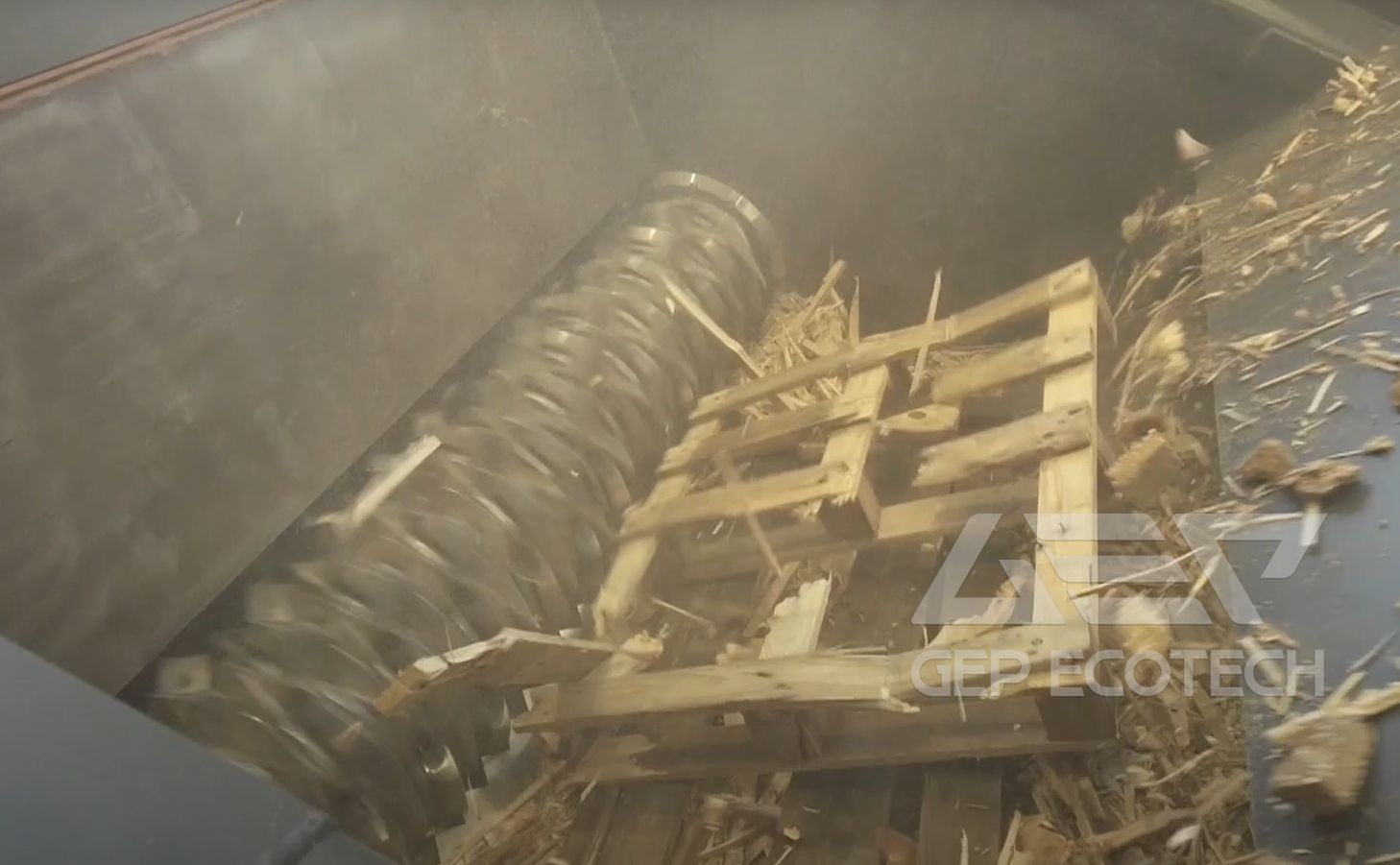 single shaft wood shredder