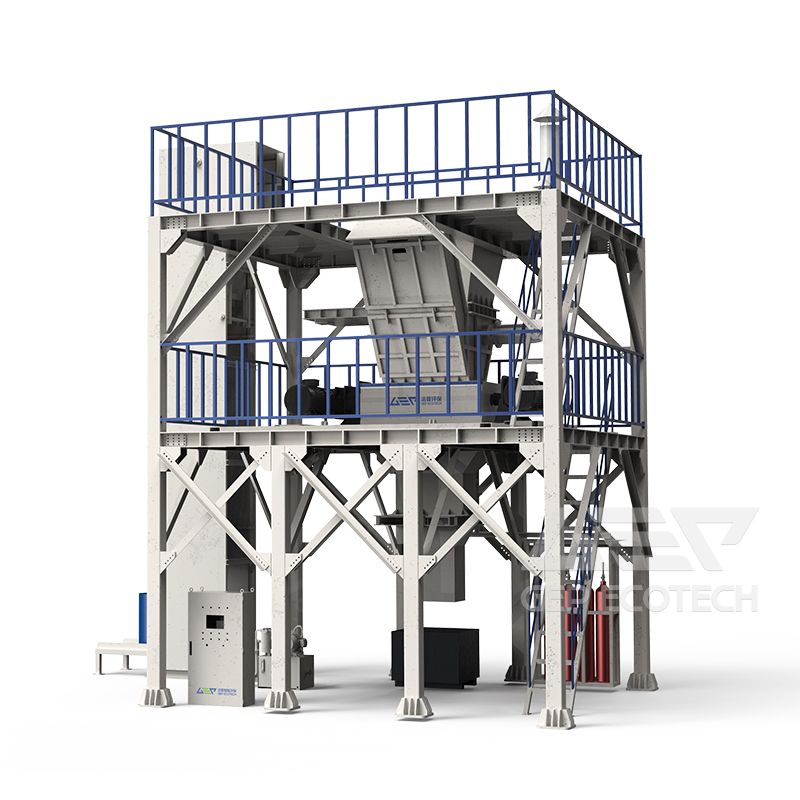 GV intelligent tower-type hazardous waste shredder