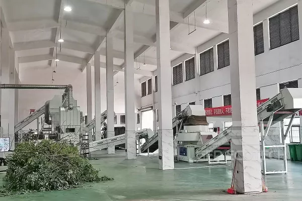 This large-scale garden waste treatment production line