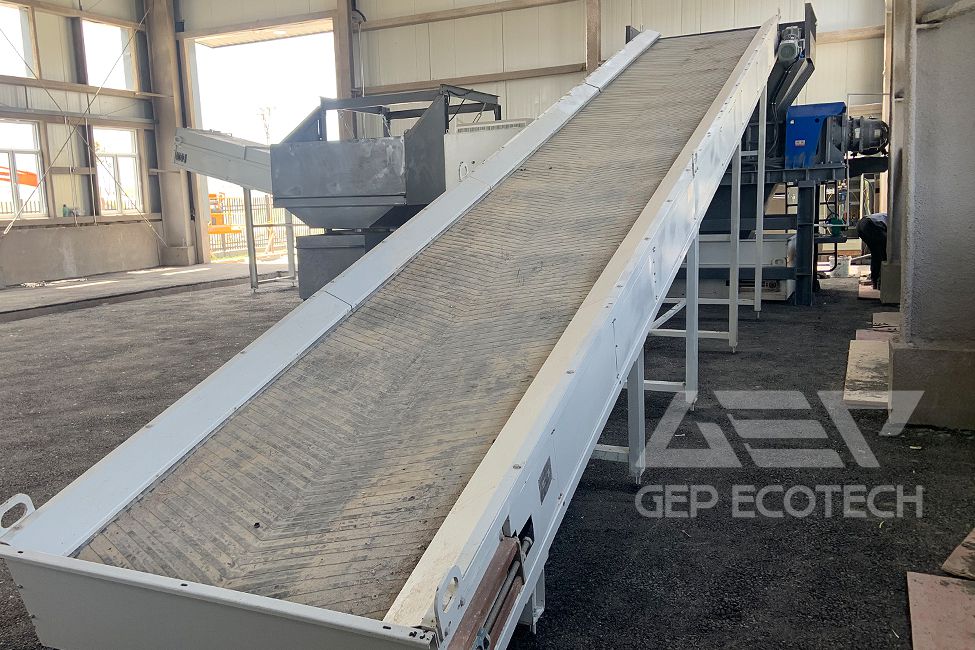 Bulky Waste Shredder Machine With Conveyor