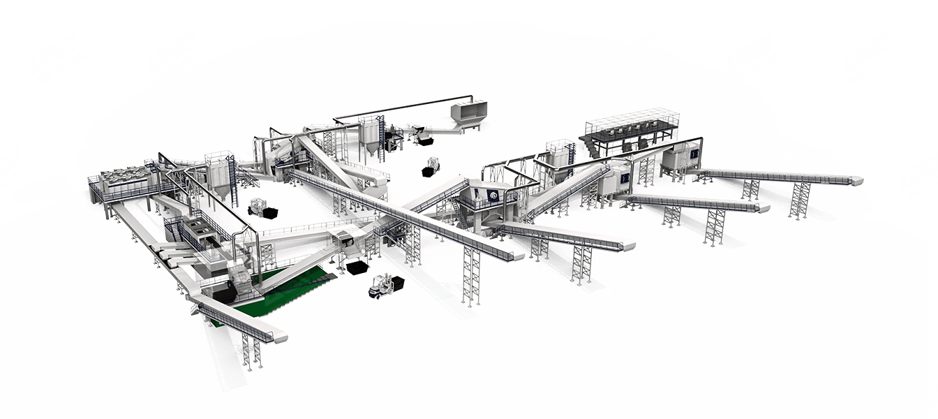 Stationary Demolition Waste Recycling Process