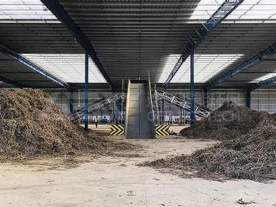 Pre-Shredding System for Biomass Power Plant