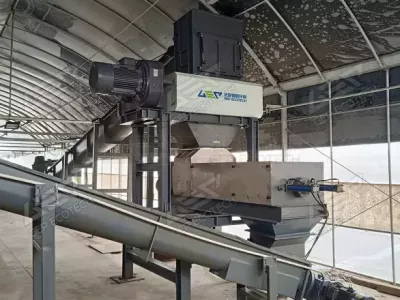 Organic waste shredding&dewatering machine