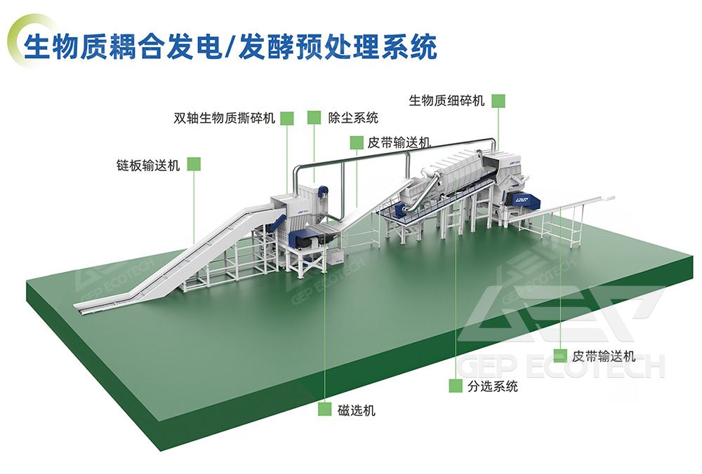 biomass coupled power generation pretreatment