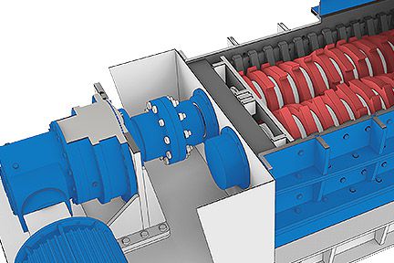 Double motors + double planetary reducer drive