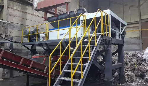 Double Shaft Shredder to Process the Pulper Ropes