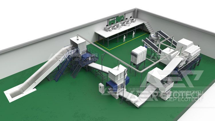 bulky waste alternative fuel preparation system