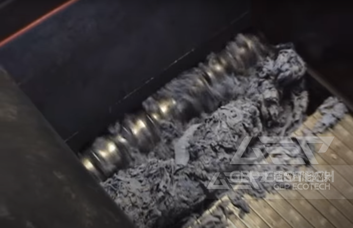 Waste leather shredder