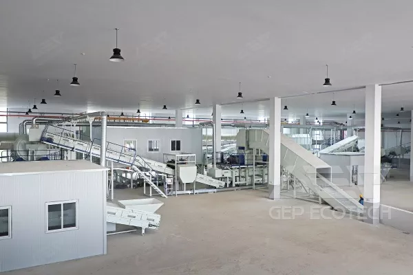 This large-scale garden waste treatment production line