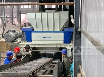 Iron Sheet Oil Drum Shredding Project in Henan, China