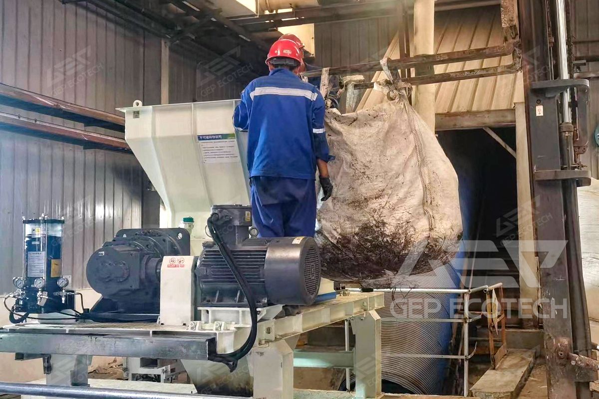 280kw Industrial Waste Shredder for Ton Bag